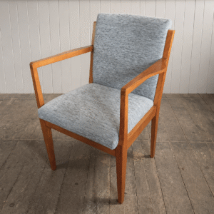 Mid Century Reupholstered Teak Dining Chair