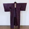 Japanese Cotton Black + Magenta Kimono