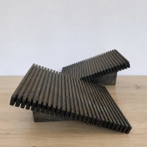 Contemporary Hardwood Grooved Bookends