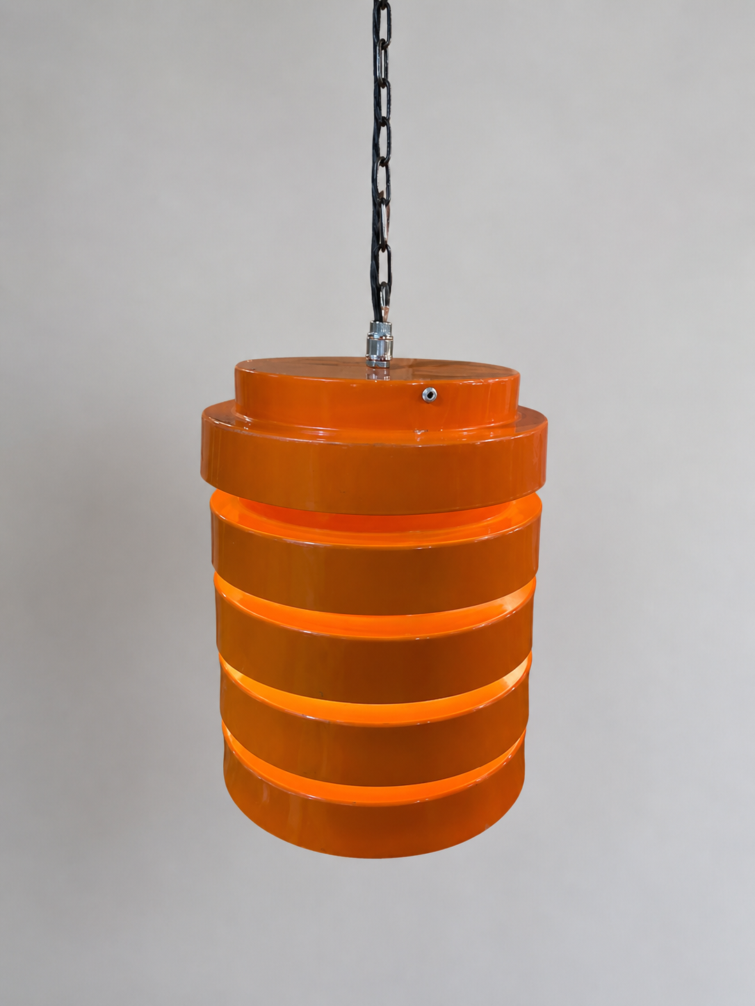 Mid Century French Ringline Orange Pendant