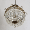 Vintage Brass + Glass Bag Chandelier