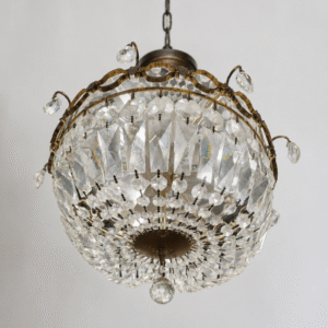 Vintage Brass + Glass Bag Chandelier Vintage Brass + Glass Bag Chandelier
