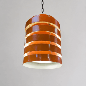 Mid Century French Ringline Orange Pendant