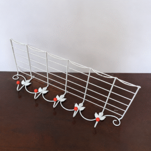 Mid Century 5 Hook Shelf