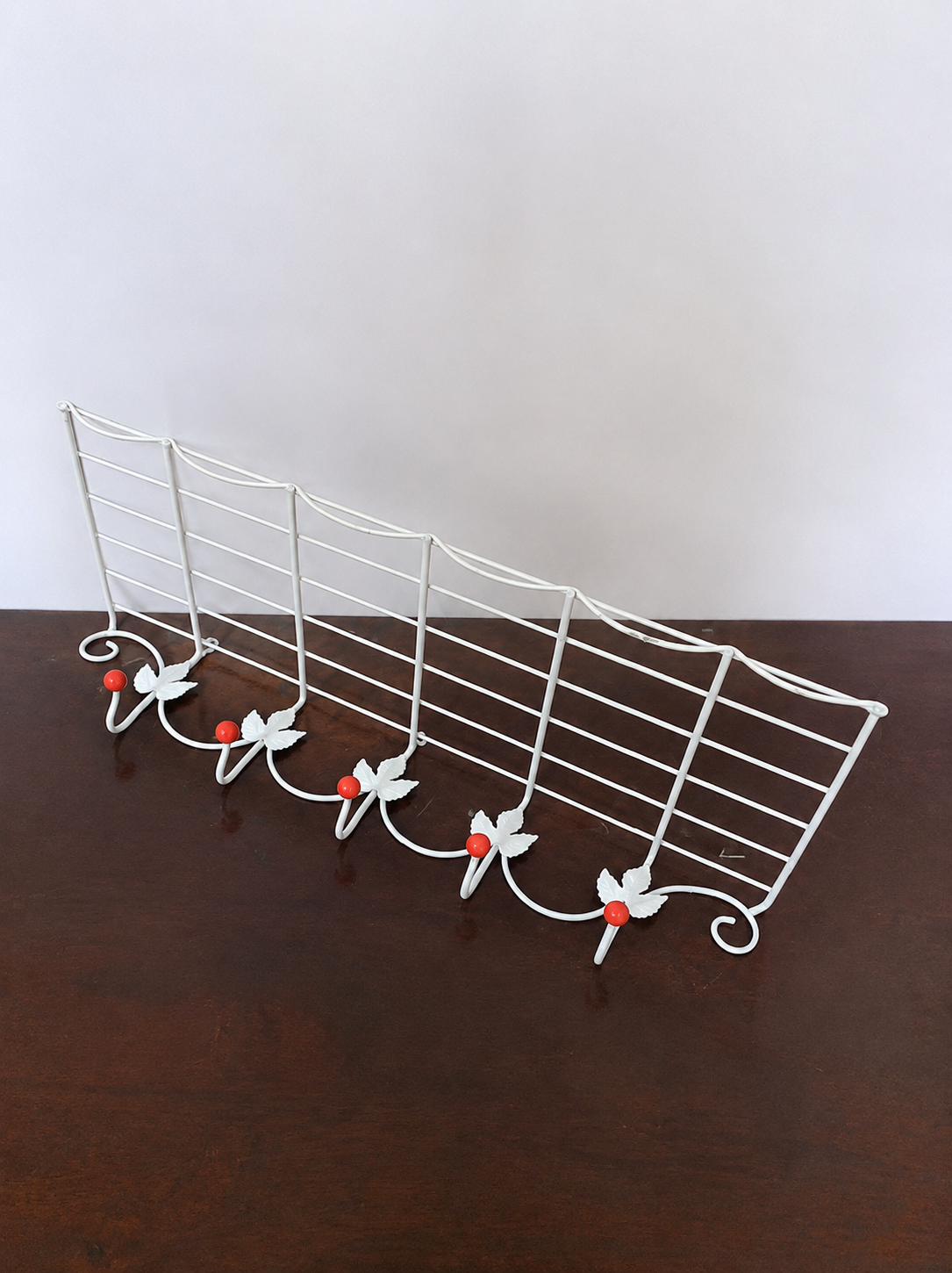 Mid Century 5 Hook Shelf