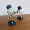 1950s Perforated Bedside Lamps Pair