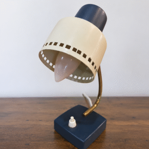 1950s Perforated Bedside Lamps Pair
