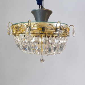 Vintage Brass + Glass Bag Chandelier Vintage Brass + Glass Bag Chandelier