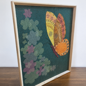 Vintage Embroidery Butterfly Artwork
