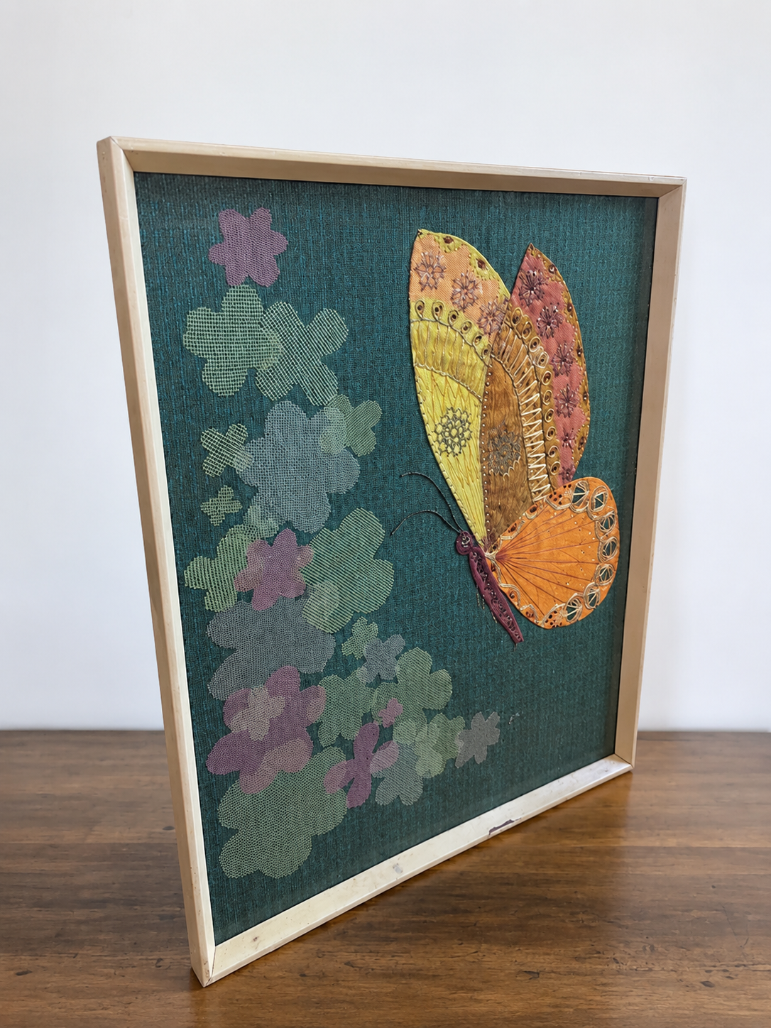 Vintage Embroidery Butterfly Artwork