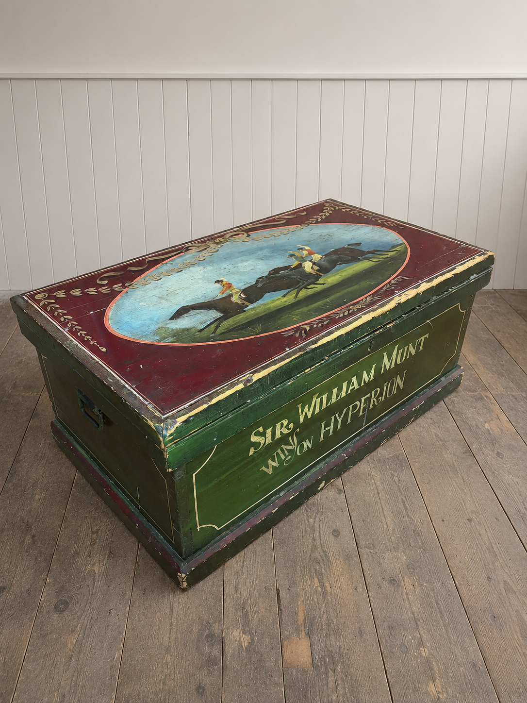 Vintage Hand Painted Storage Box
