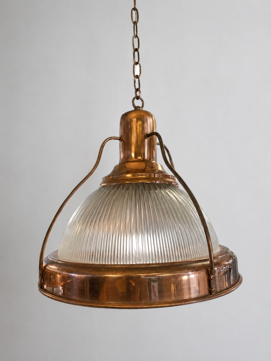 Industrial Prismatic Copper Pendant