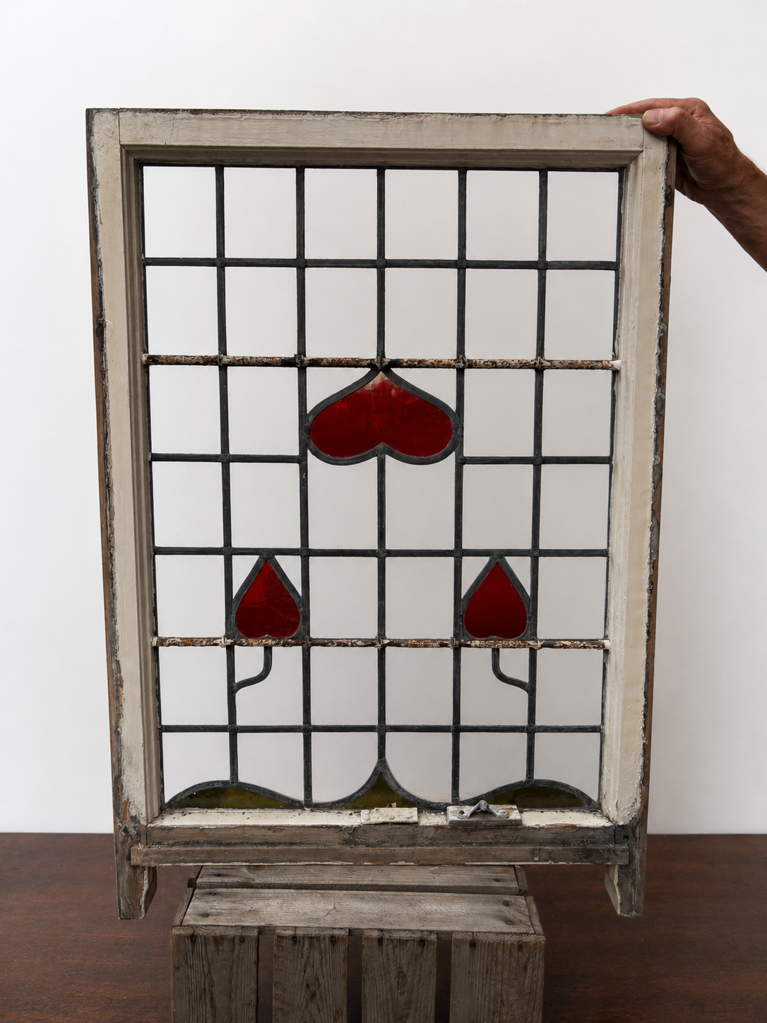 Edwardian Leaded Glass with Petals