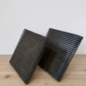 Contemporary Hardwood Grooved Bookends