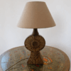Vintage Sunflower Pottery Lamp