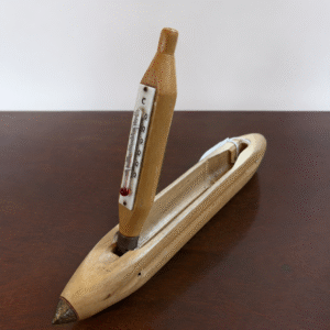 Vintage Oak Loom Thermometer