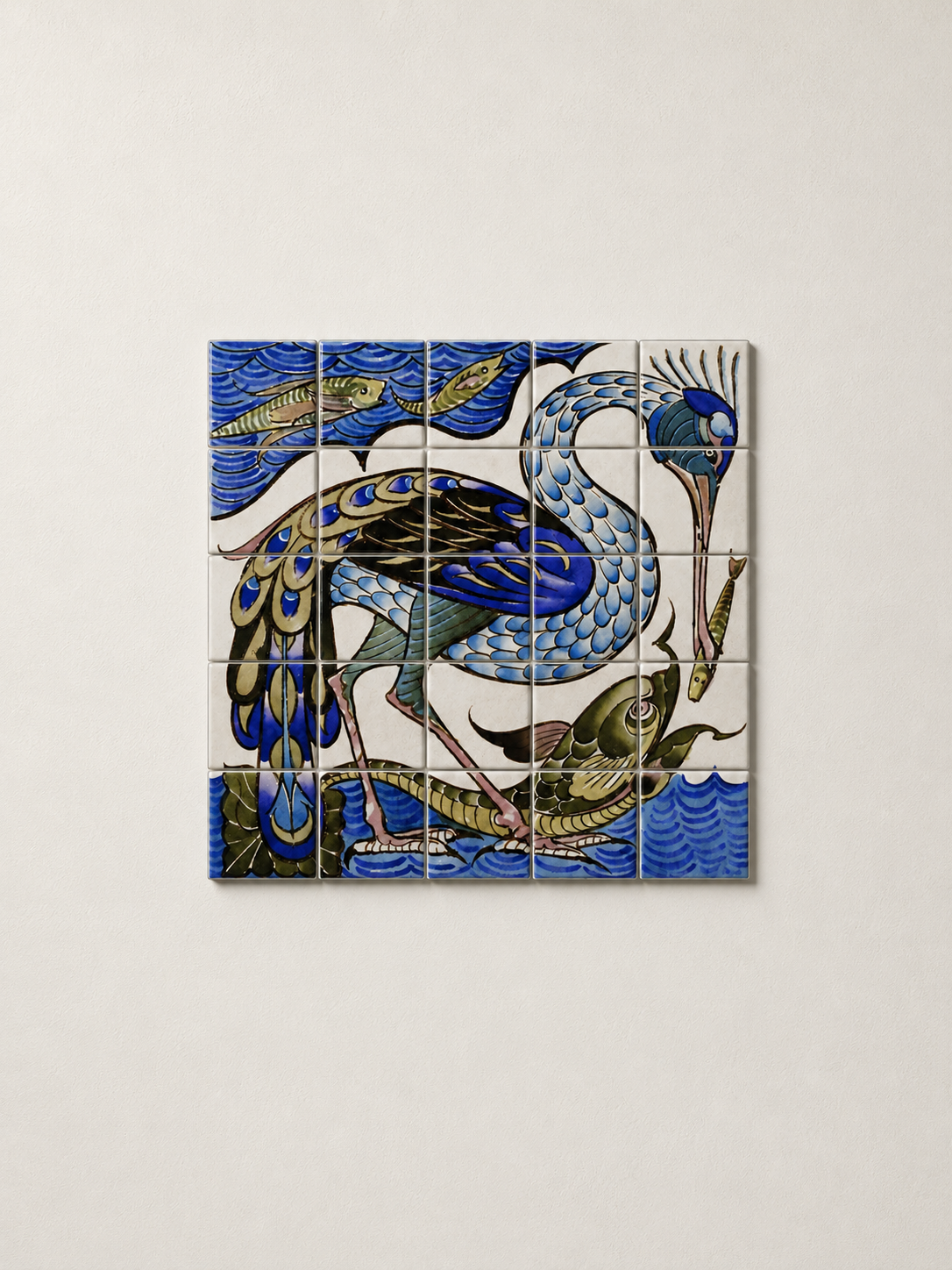 Arts & Crafts Style Printed Tile Splashback