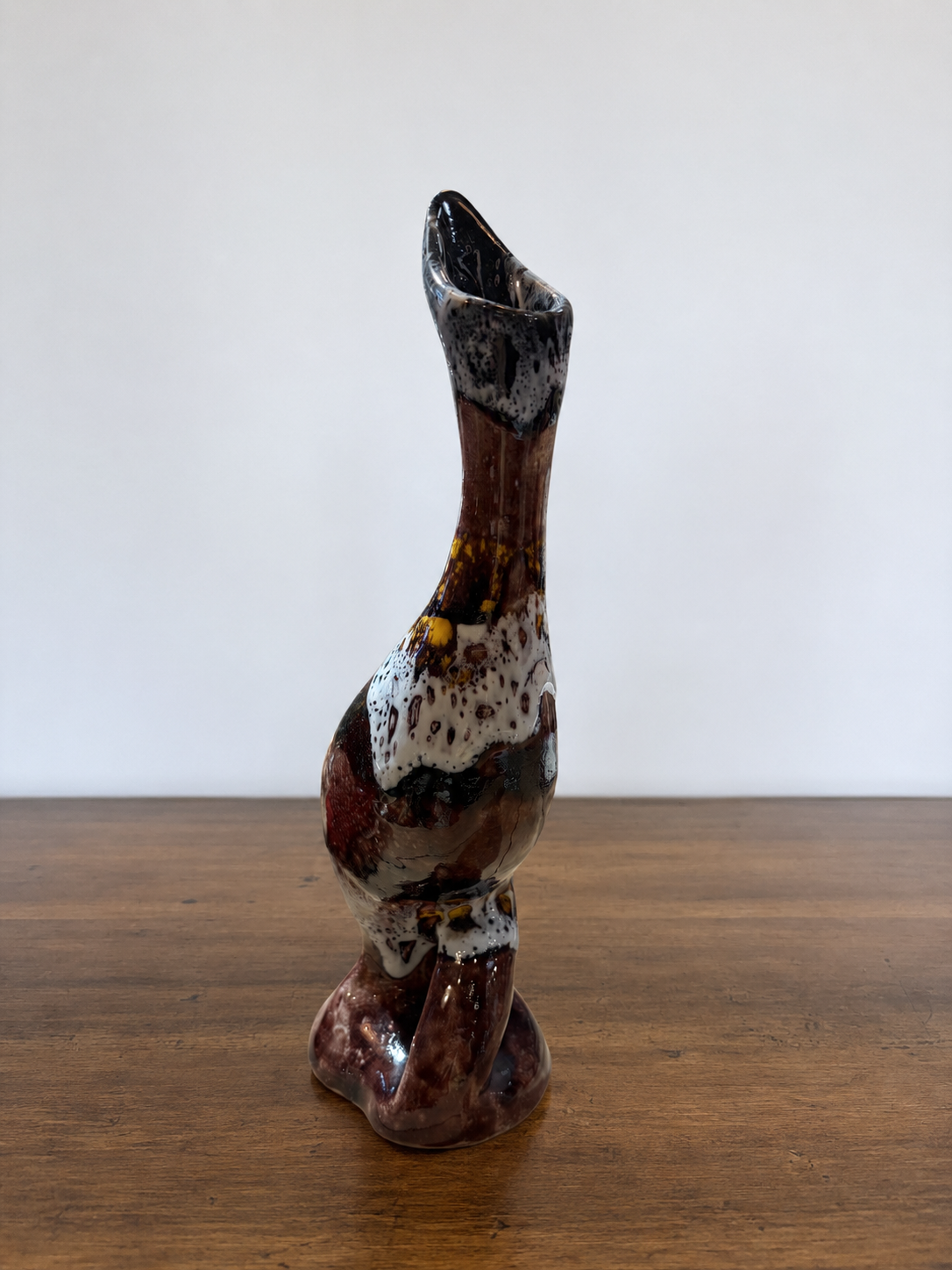 Mid century fat lava vase