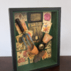 Arts & Crafts Style Sealion Printed Tile Splashback Vintage Wood Frame Shadow Box