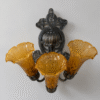 Art Nouveau Triple Shade Wall Sconce