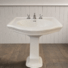 Vintage White Ceramic Pedestal Sink