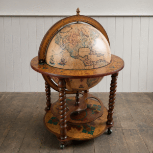 Antique Style World Map Dry Bar