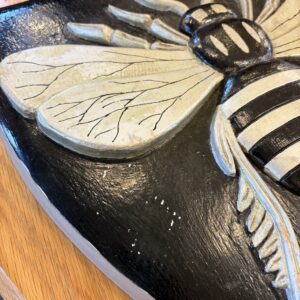 Vintage Wooden Manchester Bee Plaque Wooden Manchester Bee Plaque