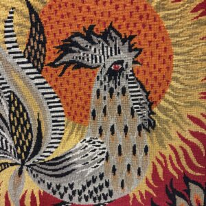 Mid Century Needlepoint Rooster Tapestry 1960s Rooster Tapestry