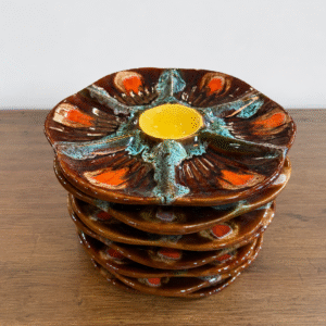 Vallauris Oyster Plates Set of 5 Vallauris Oyster Plates Set of 5