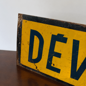 Vintage French ‘Deviation’ Sign Vintage French 'Deviation' Sign