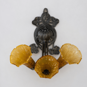 Art Nouveau Triple Shade Wall Sconce Art Nouveau Triple Shade Wall Sconce