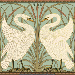Art Nouveau Style Printed Tile Splashback Art Nouveau Style Printed Tile Splashback