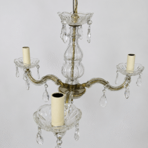 Antique French ‘Marie Therese’ 3 Arm Chandelier Antique French 'Marie Therese' 3 Arm Chandelier
