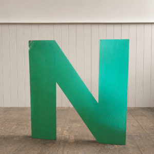 Vintage Metal Letter N