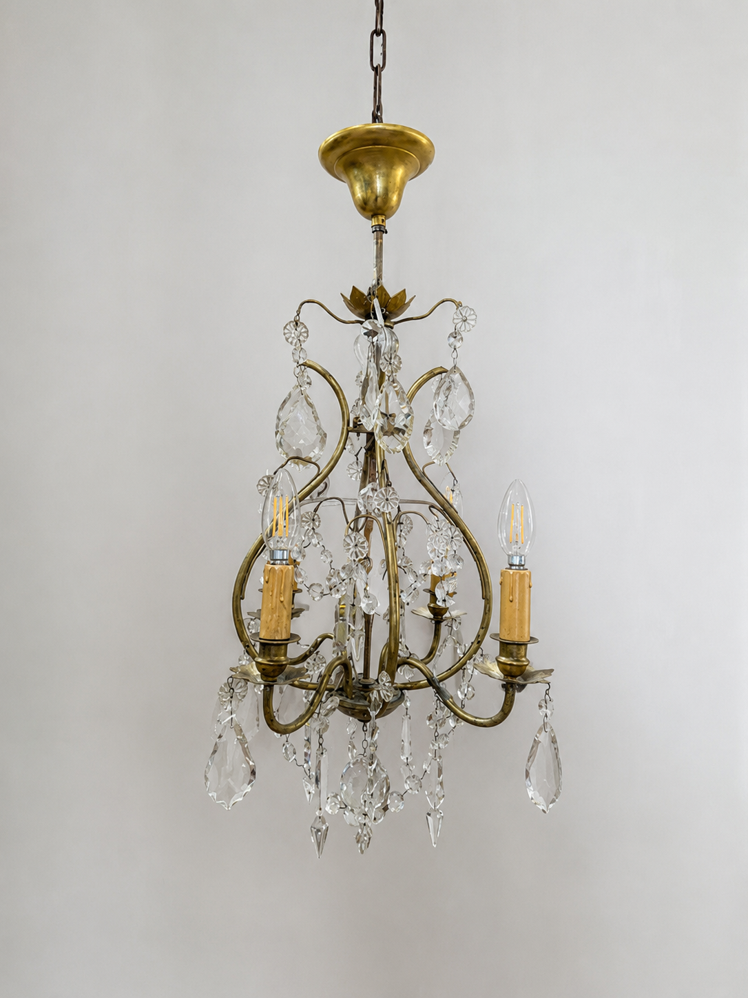 Vintage French Birdcage Chandelier Vintage French Birdcage Chandelier