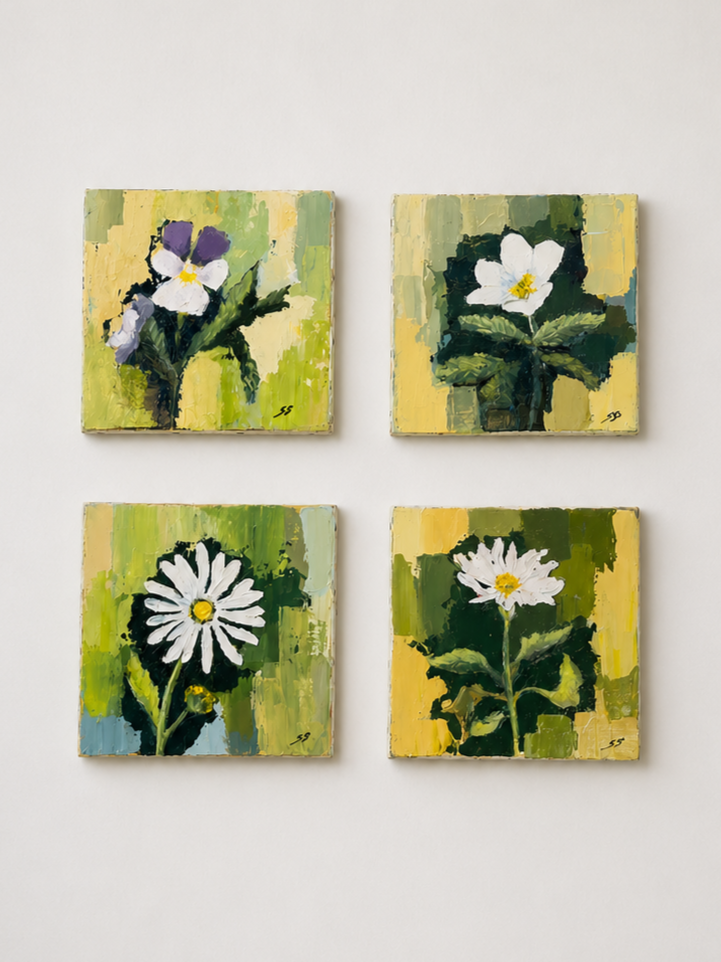 Contemprary Impasto Floral Painting