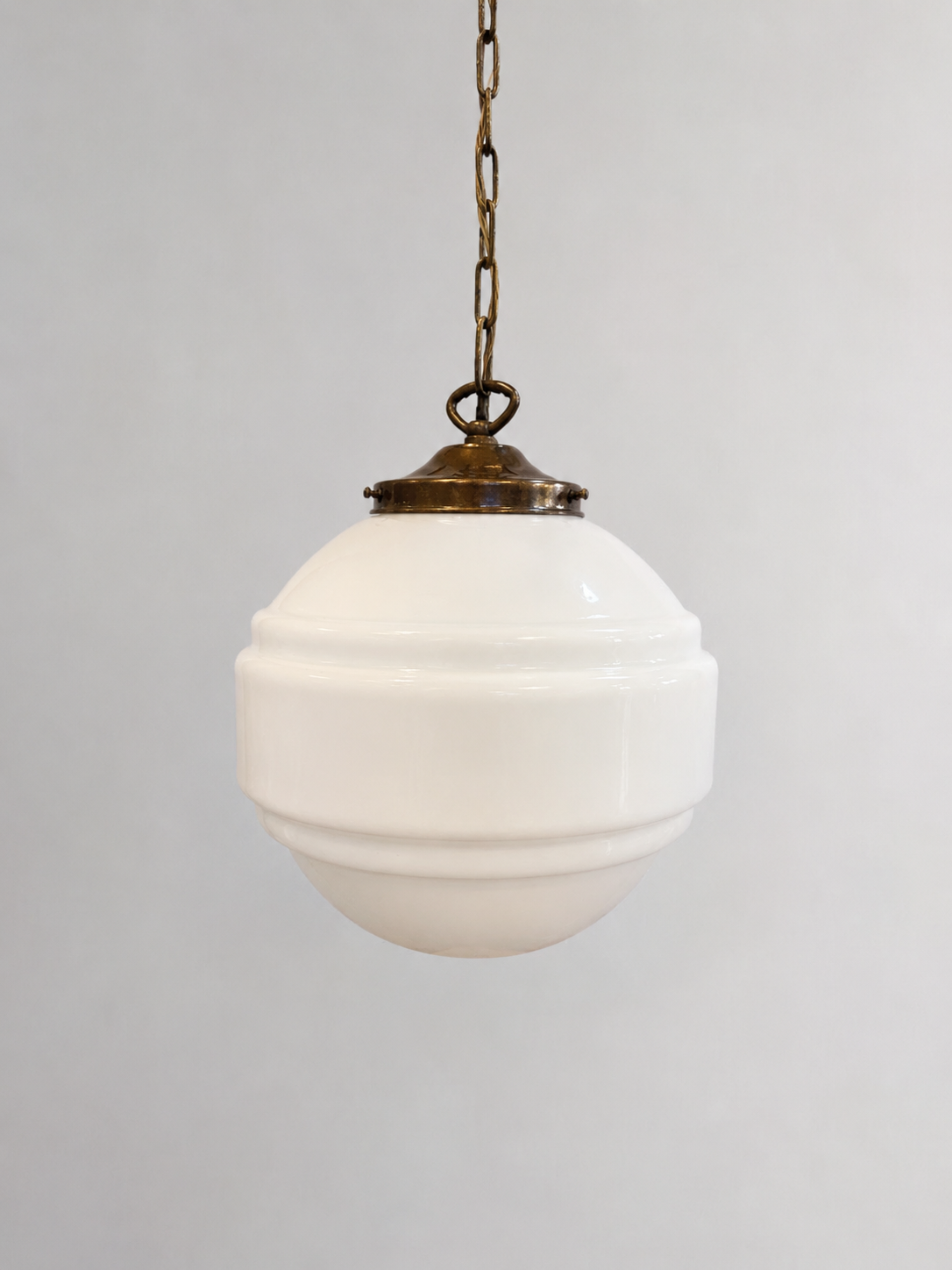 Art Deco Saturn Opaline Pendant