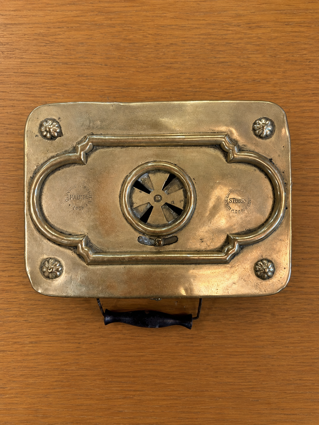 Antique French Brass Carriage Warmer