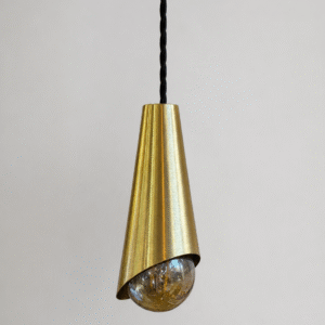 Contemporary Brass Cone Pendant