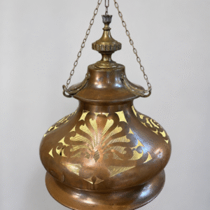 Antique Arts + Crafts Copper Brass Pendant Antique Arts + Crafts Copper Brass Pendant