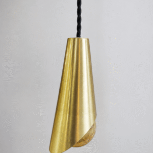Contemporary Brass Cone Pendant