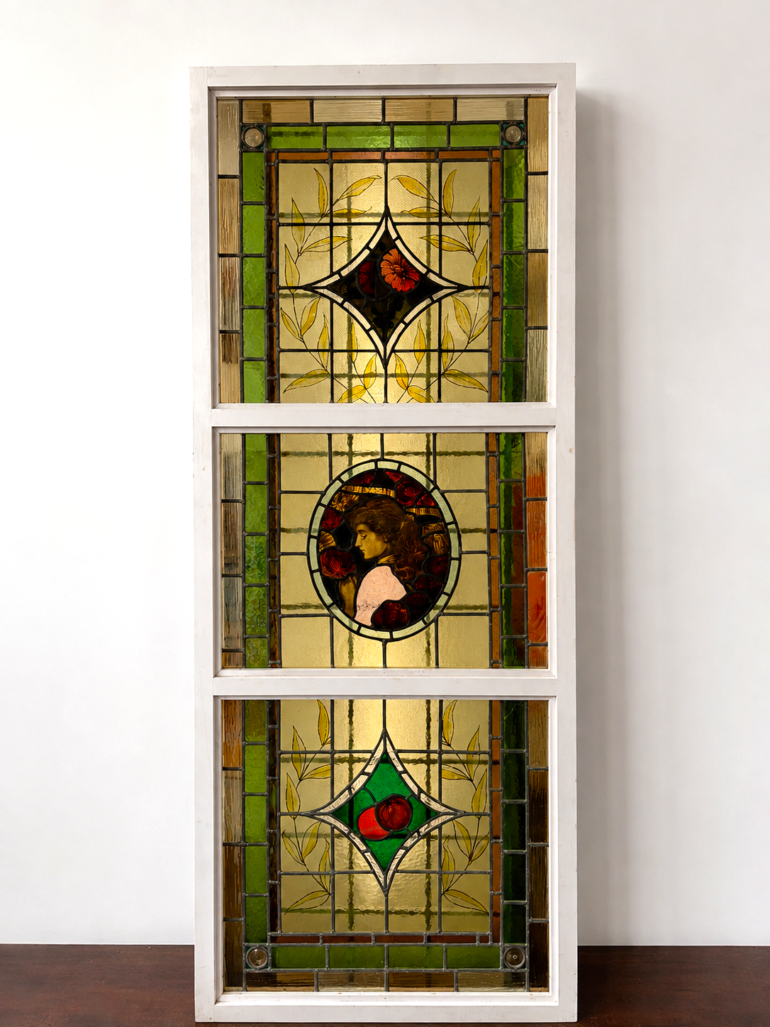 Arts + Crafts Large Stained Glass Window