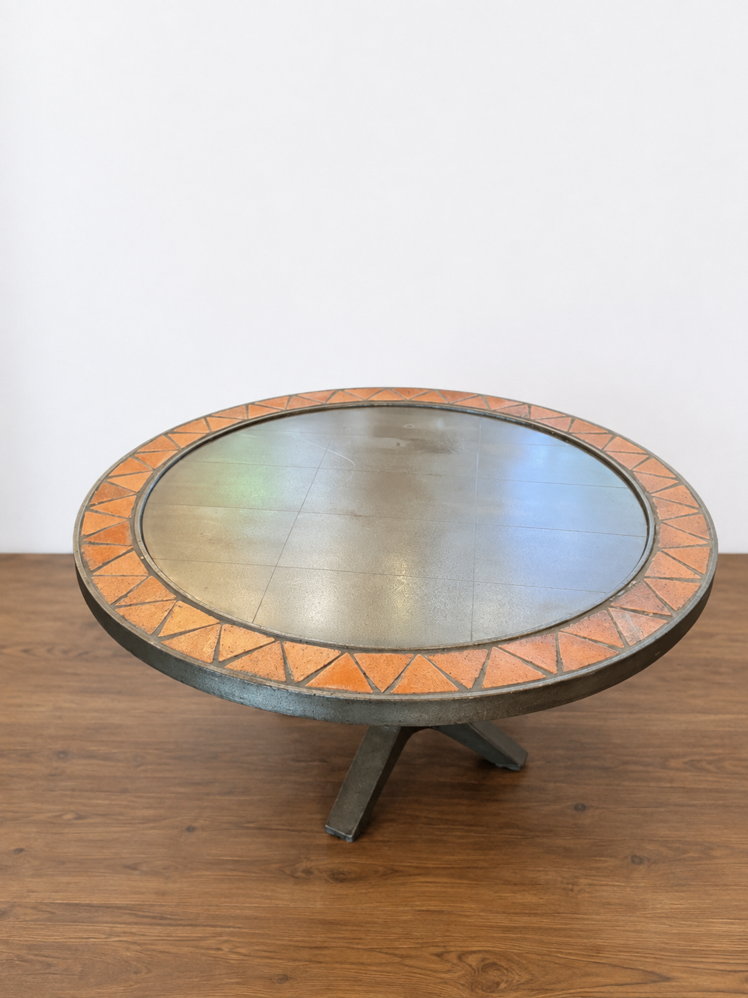 1960s French Ceramic Topped Coffee Table