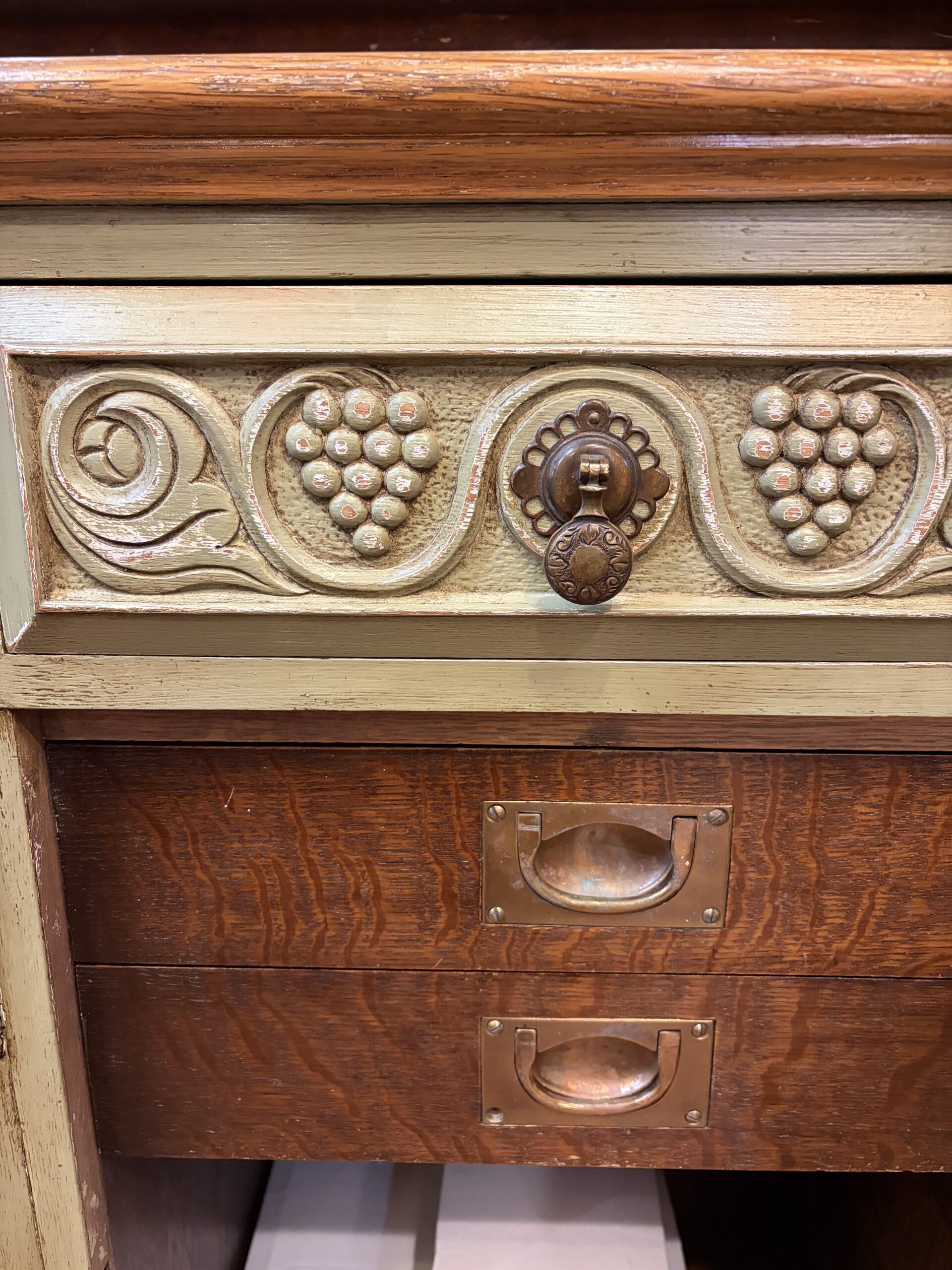 Vintage Rustic Sage Green Sideboard Vintage Rustic Sage Green Sideboard