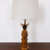 Vintage Carved Wood Pineapple Lamp