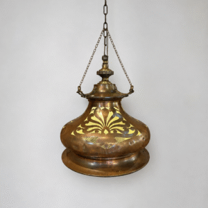 Antique Arts + Crafts Copper Brass Pendant Antique Arts + Crafts Copper Brass Pendant
