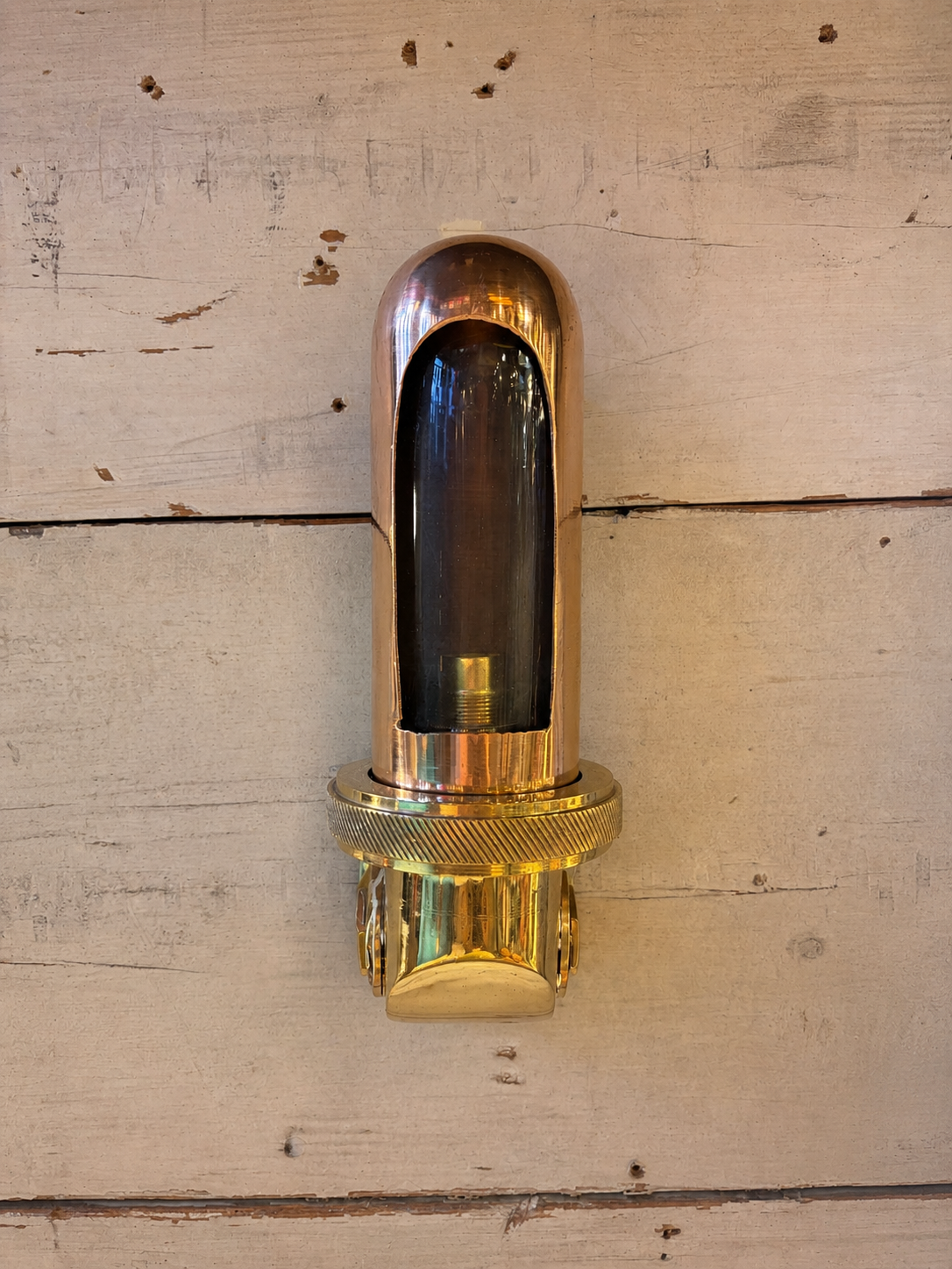 Vintage Nautical Brass Bulkhead Light