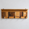 Walter Knoll Leather Foster 501 Bench Rustic Wooden Coat Rack