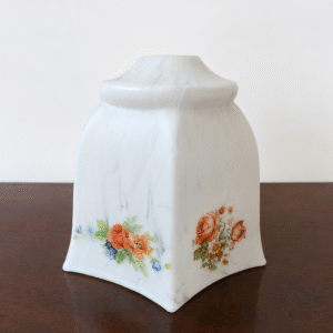 Vintage Floral Milk Glass Shade