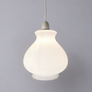 1970s Opaline Scalloped Pendant